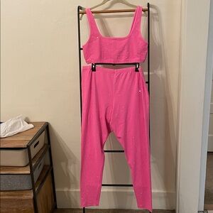 NWT SKIMS Outdoor Rhinestone bralette and legging set